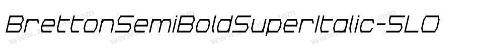 BrettonSemiBoldSuperItalic-5LOv字体转换