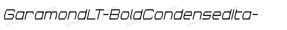 GaramondLT-BoldCondensedIta字体转换