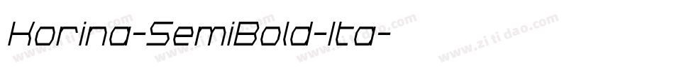 Korina-SemiBold-Ita字体转换