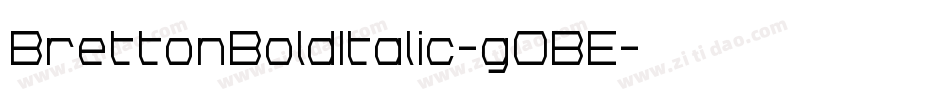 BrettonBoldItalic-gOBE字体转换