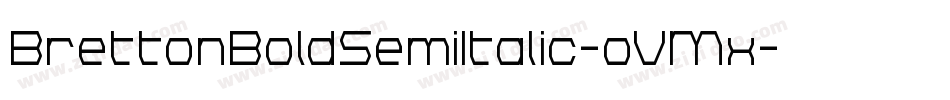 BrettonBoldSemiItalic-oVMx字体转换