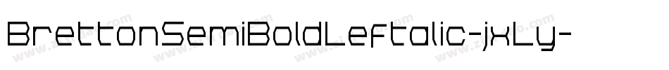 BrettonSemiBoldLeftalic-jxLy字体转换