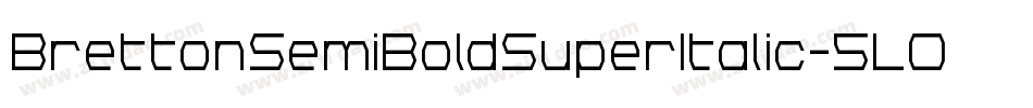 BrettonSemiBoldSuperItalic-5LOv字体转换