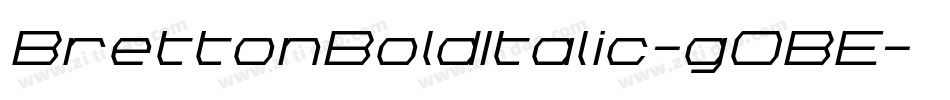 BrettonBoldItalic-gOBE字体转换