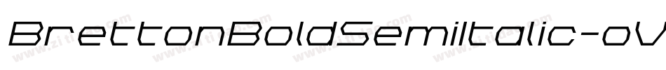 BrettonBoldSemiItalic-oVMx字体转换