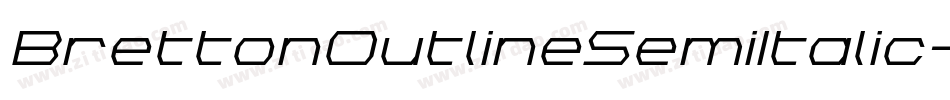 BrettonOutlineSemiItalic-x6nO字体转换