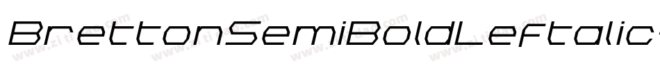 BrettonSemiBoldLeftalic-jxLy字体转换