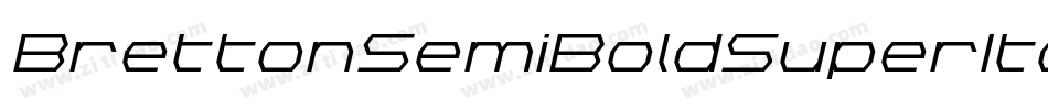 BrettonSemiBoldSuperItalic-5LOv字体转换