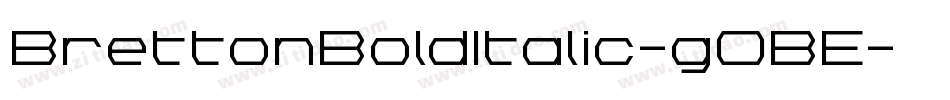 BrettonBoldItalic-gOBE字体转换