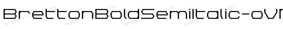 BrettonBoldSemiItalic-oVMx字体转换