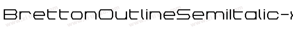 BrettonOutlineSemiItalic-x6nO字体转换