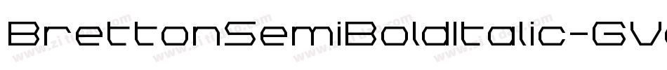 BrettonSemiBoldItalic-GVqA字体转换