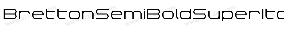 BrettonSemiBoldSuperItalic-5LOv字体转换