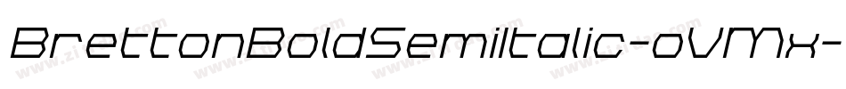 BrettonBoldSemiItalic-oVMx字体转换