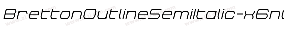 BrettonOutlineSemiItalic-x6nO字体转换
