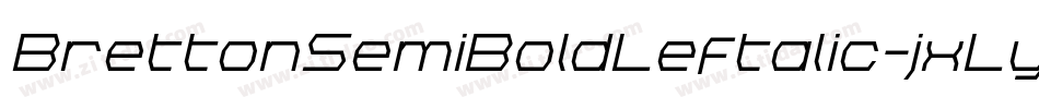 BrettonSemiBoldLeftalic-jxLy字体转换