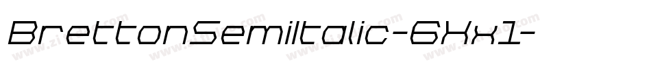 BrettonSemiItalic-6Xx1字体转换