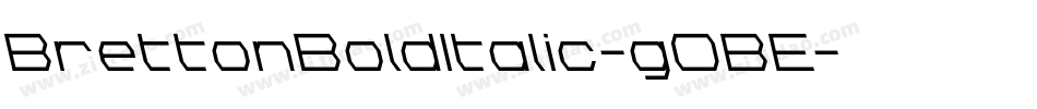 BrettonBoldItalic-gOBE字体转换