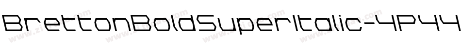 BrettonBoldSuperItalic-4P44字体转换