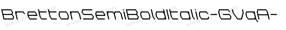 BrettonSemiBoldItalic-GVqA字体转换
