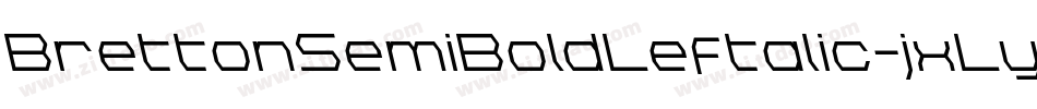 BrettonSemiBoldLeftalic-jxLy字体转换
