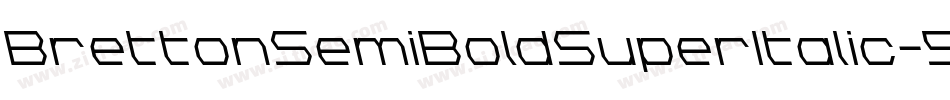 BrettonSemiBoldSuperItalic-5LOv字体转换