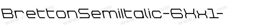 BrettonSemiItalic-6Xx1字体转换