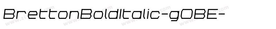 BrettonBoldItalic-gOBE字体转换