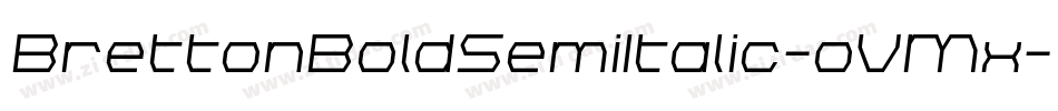 BrettonBoldSemiItalic-oVMx字体转换