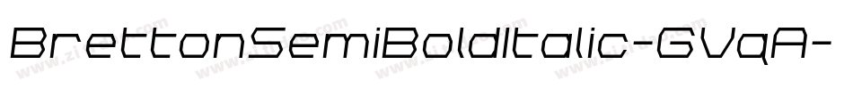 BrettonSemiBoldItalic-GVqA字体转换
