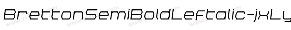 BrettonSemiBoldLeftalic-jxLy字体转换
