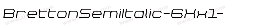 BrettonSemiItalic-6Xx1字体转换