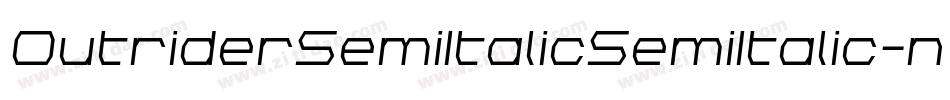 OutriderSemiItalicSemiItalic-nW70字体转换