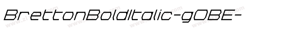 BrettonBoldItalic-gOBE字体转换