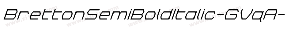 BrettonSemiBoldItalic-GVqA字体转换