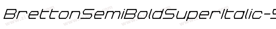 BrettonSemiBoldSuperItalic-5LOv字体转换