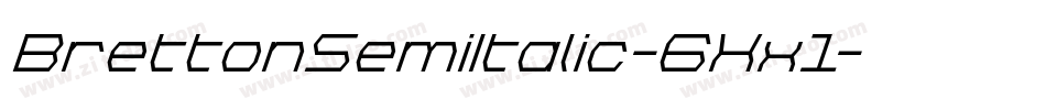 BrettonSemiItalic-6Xx1字体转换