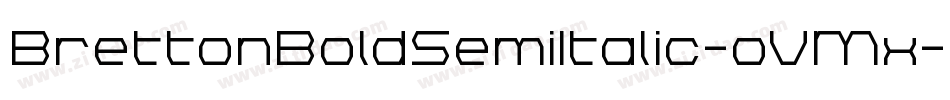 BrettonBoldSemiItalic-oVMx字体转换