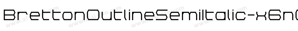BrettonOutlineSemiItalic-x6nO字体转换
