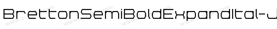 BrettonSemiBoldExpandItal-JjGK字体转换