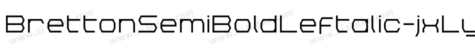 BrettonSemiBoldLeftalic-jxLy字体转换