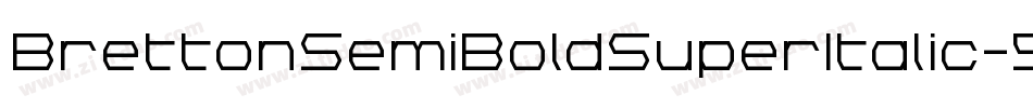 BrettonSemiBoldSuperItalic-5LOv字体转换