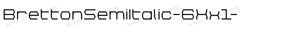 BrettonSemiItalic-6Xx1字体转换