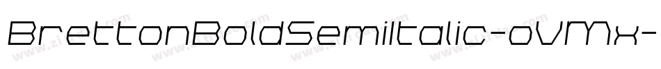 BrettonBoldSemiItalic-oVMx字体转换