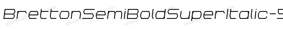 BrettonSemiBoldSuperItalic-5LOv字体转换