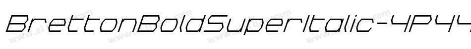 BrettonBoldSuperItalic-4P44字体转换