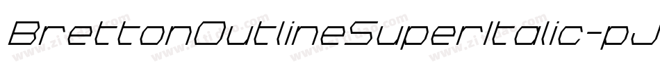 BrettonOutlineSuperItalic-pJwD字体转换