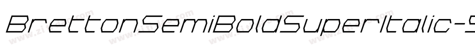 BrettonSemiBoldSuperItalic-5LOv字体转换