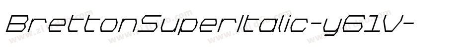BrettonSuperItalic-y61V字体转换
