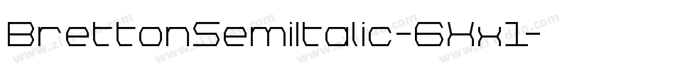 BrettonSemiItalic-6Xx1字体转换